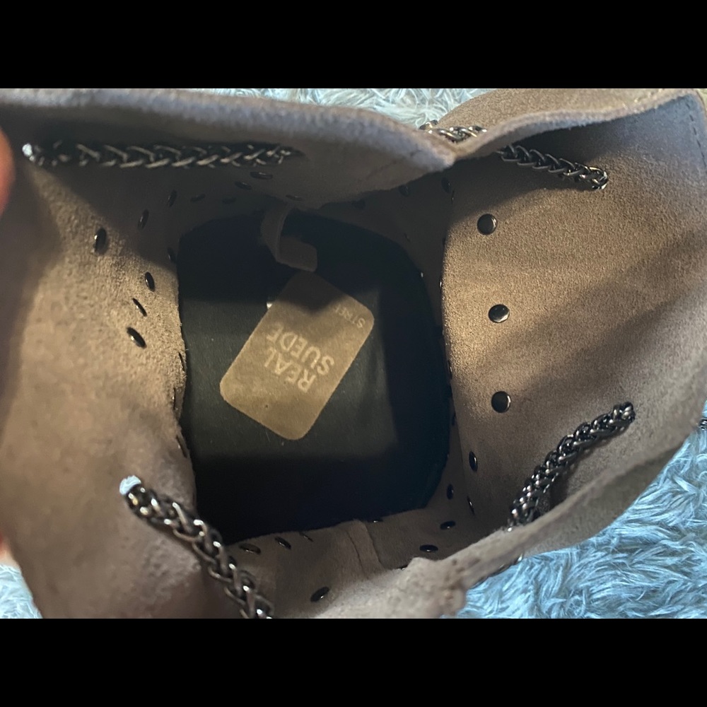 Suede gray purse - Picture 3 of 7